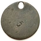 Foreign Copper Love Token  spring   Ielo  Likely 1800s Engraved  Holed