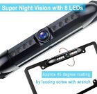 Us License Plate Metal Frame Rear View Backup Camera Cmos Hd  Led Night Vision