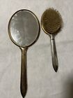 Vintage Dresser Vanity Set Hand Mirror   Brush Victorian Couple