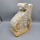 Antique Plaster Corbel With Original Chippy Paint   Makers Mark 7 x11 