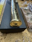 Brass Marble Kaleidoscope Engraved Art Glass Interchangeable Balls Wood Stand 