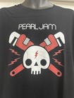 Pearl Jam Monkey Wrench Shirt Size  Xl Black Skull Lightning Bolt Concert Tour