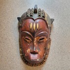 Authentic Baule Carved Wood Tribal Mask Ivory Coast C  te D ivoire West Africa