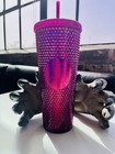 Starbucks 2022 Pink Bling Berry Blast Studded 24oz Venti Tumbler