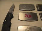 Lot Of 8 - Zippo Advertising Money Clips And Pocket Knives