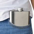 2 Pack 7 10 Oz Liquor Pocket Hip Flask Stainless Steel Whiskey Screw Cap Flagon