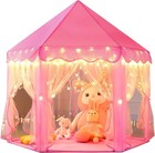 Princess Castle Play Tent For Girls - Large 55   X 53   Playhouse With Star L   