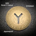 1953 New York City Subway Token  Vintage New York City Transit Token   162a