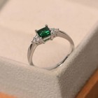1 18 Ct Natural Emerald   Diamond Wedding Beautiful Ring 14k Solid White Gold