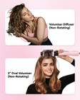 Farery 4-in-1 Rotating Blow Dryer Brush Set   Oval Volumizing 4-in-1  Pink