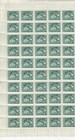 Stamp Germany Bohemia Czechoslovakia Mi 142 Sheet Of 100 1945 Wwii Hitler Faults