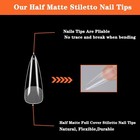 240pcs Stiletto Nail Tips  Long Stiletto Gel X Nail Tips Full Cover Acrylic 