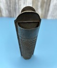 Antique Primitive Metal Hanging Hinged Lid Spice Nutmeg Grinder  5 25 