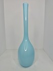 Vintage Mcm Empoli murano Light Blue Cased Glass Hand Blown Vase 18 25   
