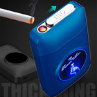 Cigarette Case With Lighter  19pcs Regular Size Cigarettes Holder Box King Size