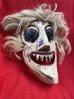 Mexican Folk Art Day Of The Dead Screaming Skull Mask With Horsehair