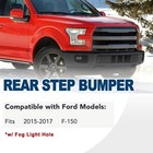 Front Bumper Face Bar Compatible With 2015-2017 Ford F-150 F150 Black Truck