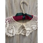 Vintage Handmade Crochet Lace Collar Scalloped Cream Victorian Cottagecore