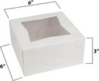 Mt Products White Cupcake Box - 6  X 6  X 3  Bakery Boxes - Pack Of 200