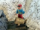 Working Vtg Cast Iron Artillery Bank Mechanical Coin Bank - Solider With Cannon