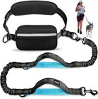 Dog Leash Belt Hands Free Running Jogging Walking Waist Pouch With Bungee Leash
