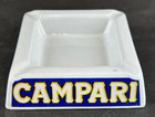 Ashtray Campari Advertising Porcelain Bar Cafe Restaurant Italy Mcm Vintage