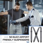 Sintege 4 Pcs X Back Hidden Suspenders Heavy Duty Hiking Suspenders Adjustabl   