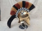 Medieval Style Greek Corinthian Spartan Helmet Armor Warrior Head Wear Costume