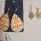 Boho Large Pierced Earrings  9 Pairs