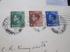 Gb Ed Viii Cover 3x Values Of Stamps Nottingham 1936 Pms