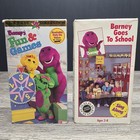 Vintage Barney Home Video Vhs 1990 s -  fun   Games  And  barney Goes To School 