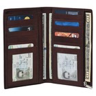 Rfid Blocking Bifold Long Genuine Leather Trucker Wallet Card Holder