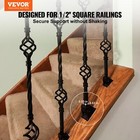 50 Pcs Aluminum Alloy Baluster Shoes Slant Wrought Spindles For Staircase