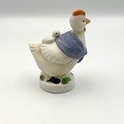 Vintage Mother Hen With Chick Porcelain Figurine Chicken Farm Mom Barnyard