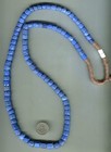 African Trade Beads Vintage Glass Czech Bohemian Opaque Russian Blue Long Strand