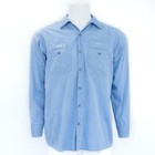 Used Work Shirts Cintas  Redkap  Unifirst  G k Light Blue Microcheck