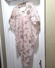1950s Beautician s Cape  Hairdresser s Smock  Pink Vinyl Plastic W Graphics