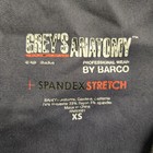Lot Of 3 Greys Anatomy Barco Xs Black Scrub Top Medical Uniform V Neck Spandex