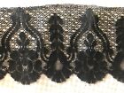 Antique French One Long Length Black Le Puy Lace 15 Feet 3  C1880