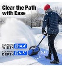 14 4  Cordless Snow Shovel With 24v 5ah Battery Powered Electric Snow Blower