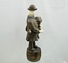 Antique Black Forest Carved Wood Figurine Musician Orchestra German Or Austrian