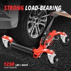 2x Heavy Duty 9  Ratcheting Wheel Dolly Tire Jack Lift Car Positioning 2500 Lbs
