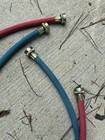 Hvac Refrigeration Service Hoses Red   Blue With Brass Fittings Set Of 2