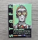 1999 Star Celebration I Denver Staff Badge C-3po - Signed Anthony Daniel