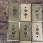 10 Vintage Antique Brass Single Push Button Light Switch Cover Plate