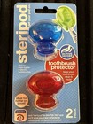 Steripod Clip-on Toothbrush Protector  2 Count  exp 7 25  Assorted Colors