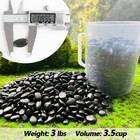 Black Pebbles For  3lb Bulk Bag 0 5 - 1  Aquarium Gravel Decorative Polished Sto