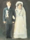 Vintage 1920   s Framed Wedding Portrait   24x20      Art Deco Couples Marriage