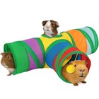 Collapsible 3-way Guinea Pig Tunnel With Interactive Ball For Small Pets  Ferret