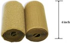 Coyote Tan Hook   Loop Tape - 4 Inch Sew On  Non-adhesive  1 Yard Length  Nyl   